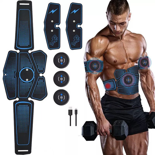 Abdominal muscle training with EMS fitness equipment
