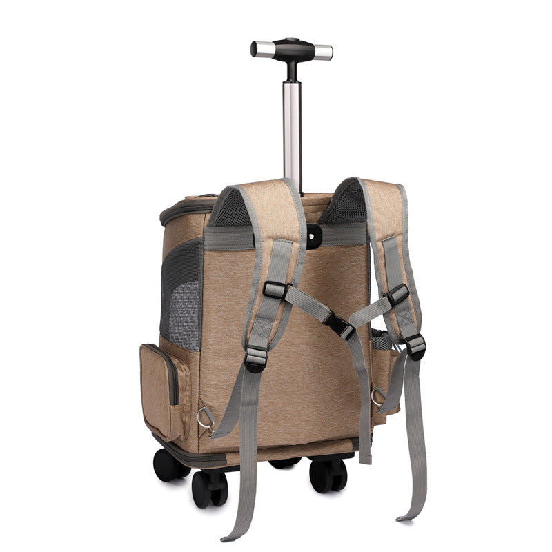 Portable Folding Trolley Pet Backpack