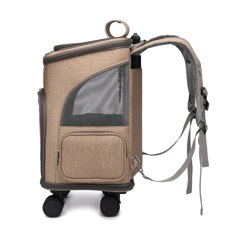 Portable Folding Trolley Pet Backpack