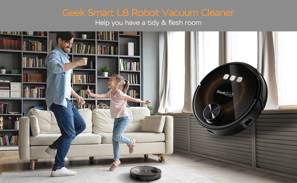 Geek Smart L8 Robot Vacuum Cleaner And Mop, LDS Navigation